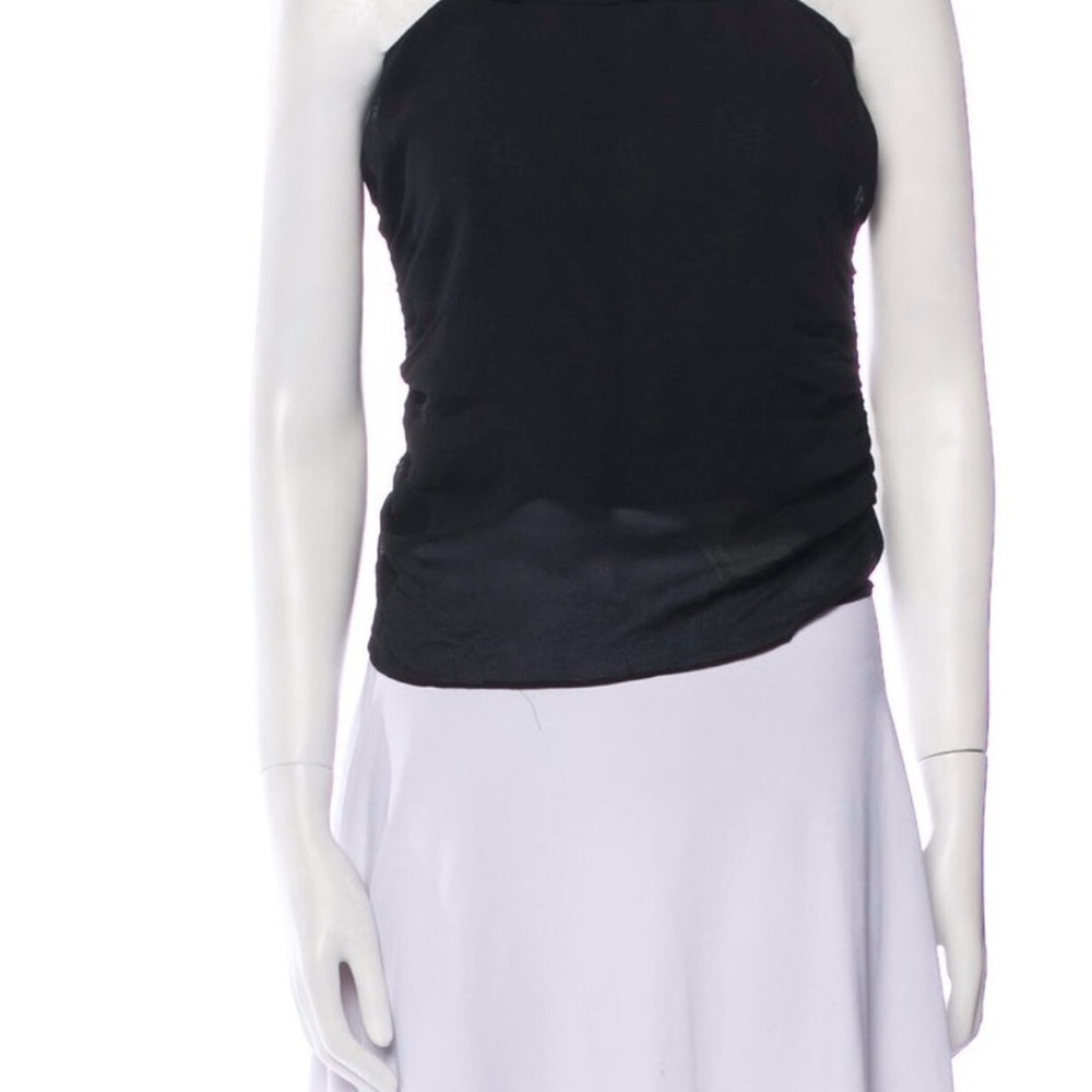 Reformation Black Halter Top